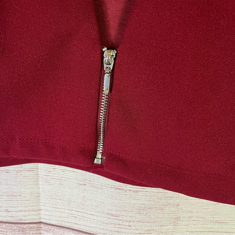 Perceptions New York Maroon/Burgundy Lightweight Cropped Jacket Size Large - Picture 4 of 7